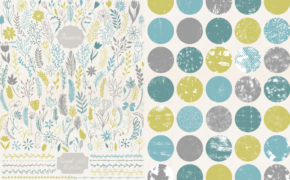 Download Иллюстрация "All in All [ 800 items ] - Illustration" / All in All [ 800 items ] - Illustration - Иллюстрация на тему графика logos invitation ink acrylic seamless pattern background wallpaper compositions modern flowers floral illustrations wedding invite suite save the date card