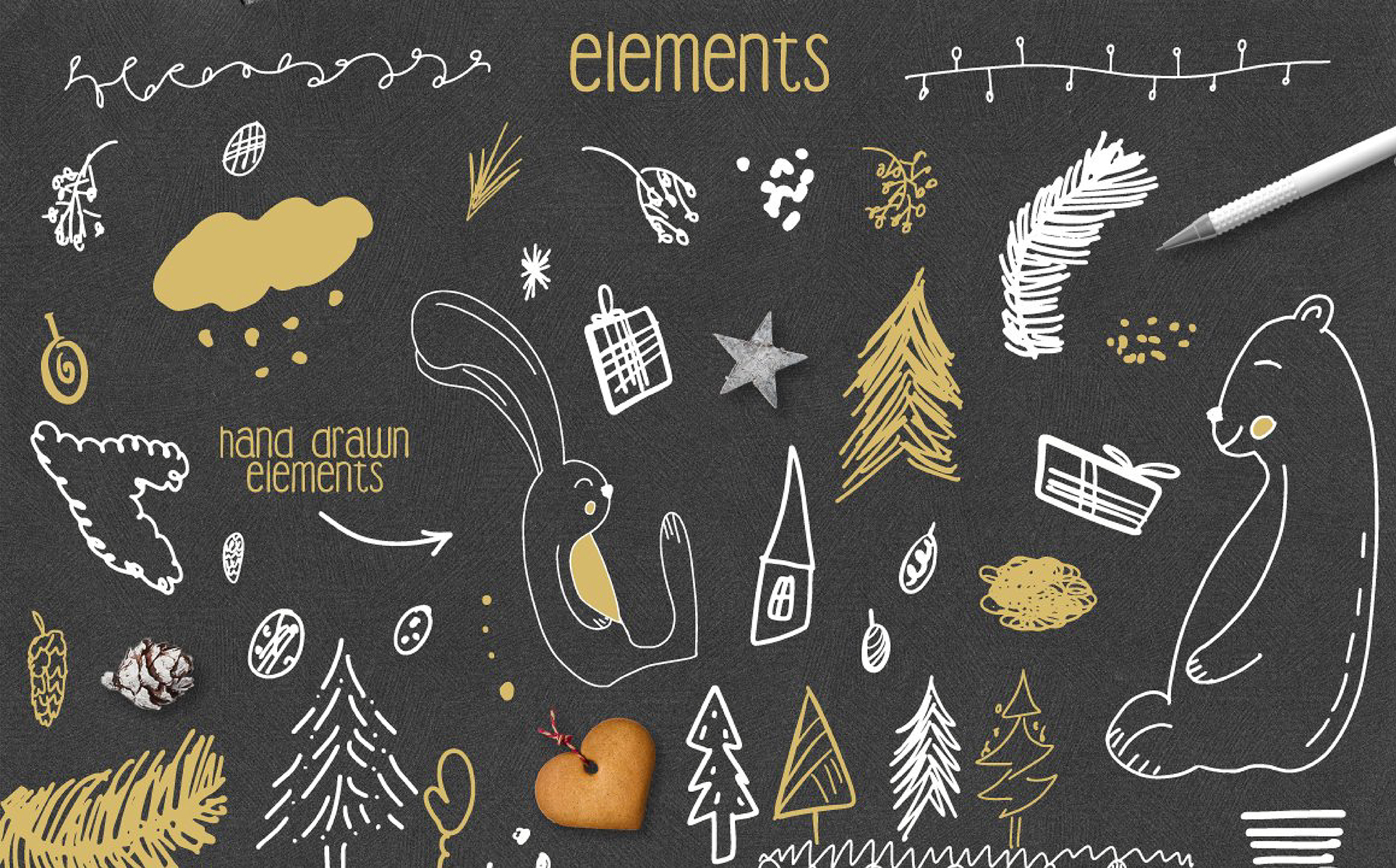 Download Pattern "Holly Jolly Collection Pattern" / Holly Jolly Collection Pattern - Pattern на тему графика holly christmas xmas new year animals rabbit tree pattern holiday winter snow leaf leaves logo logos invitation card web social