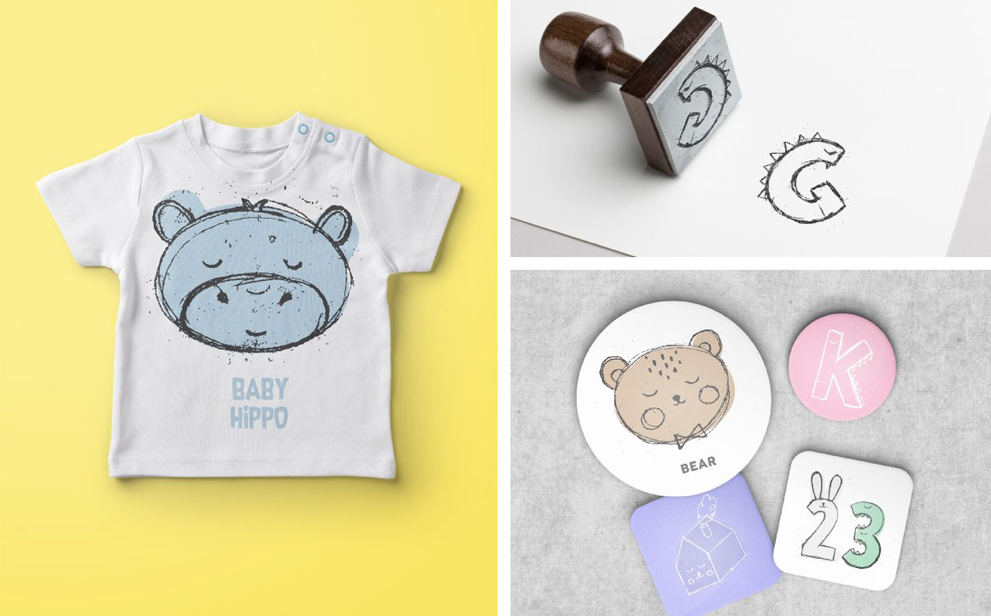 Download Иллюстрация "Cute Stamps Collection - Illustration" / Cute Stamps Collection - Illustration - Иллюстрация на тему графика stamp stamps cute kids children baby alphabet poster print animals letters number shape texture background book cover magazine t-shirt stationery