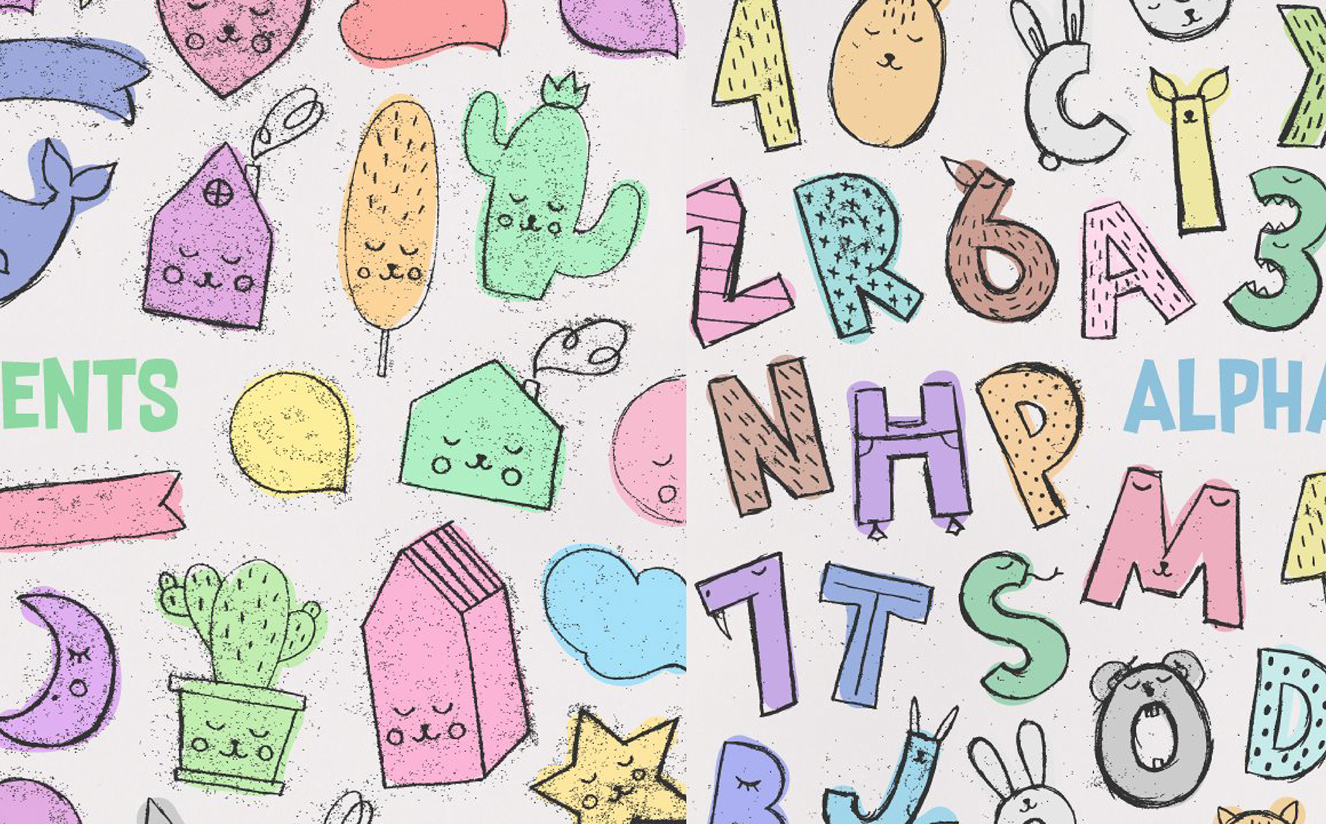 Download Иллюстрация "Cute Stamps Collection - Illustration" / Cute Stamps Collection - Illustration - Иллюстрация на тему графика stamp stamps cute kids children baby alphabet poster print animals letters number shape texture background book cover magazine t-shirt stationery