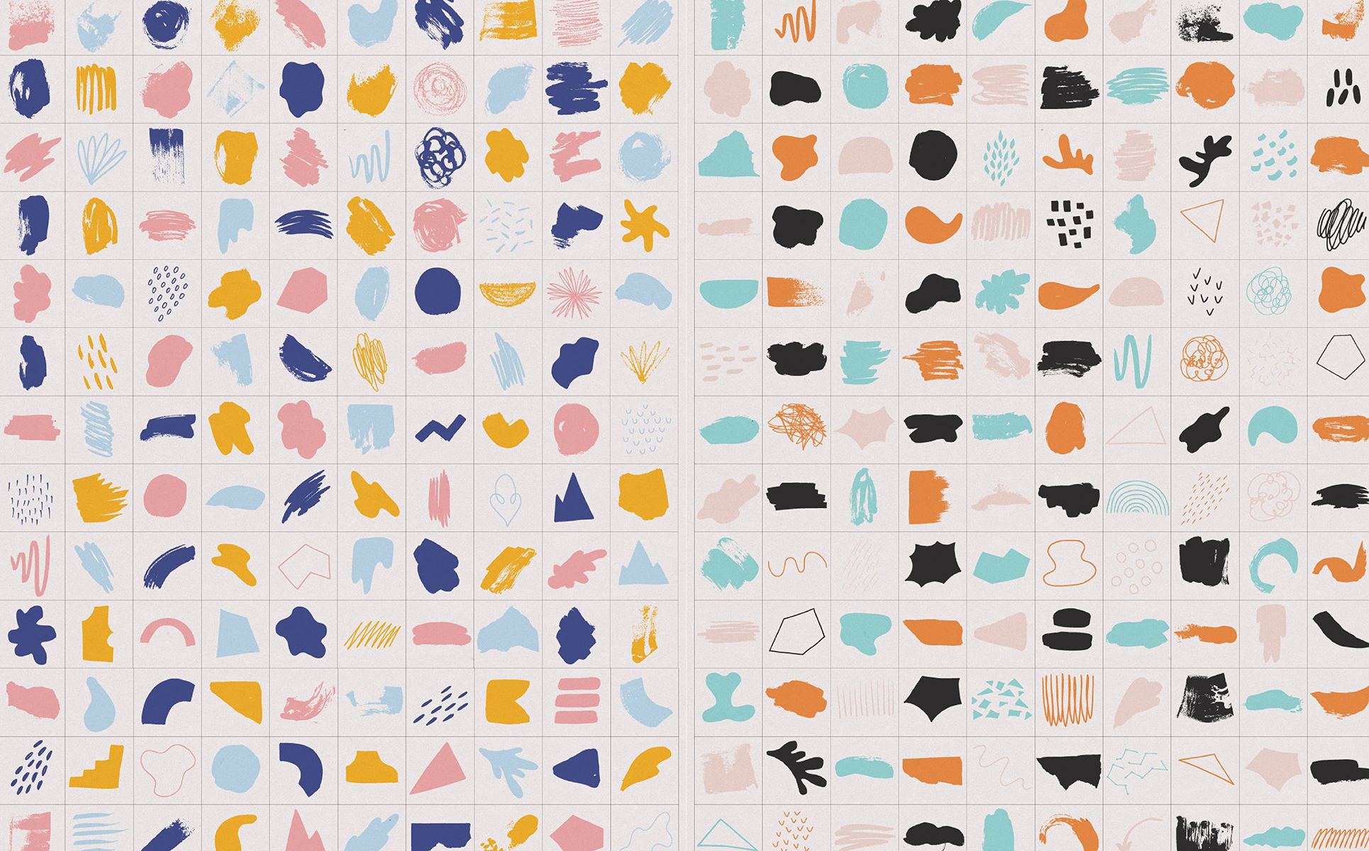 Download Иллюстрация "Artistic Toolkit - Illustration" / Artistic Toolkit - Illustration - Иллюстрация на тему графика abstract shape line circle object dry brush pattern card postcard print poster photo pillow pod artistic summer spring holiday invite