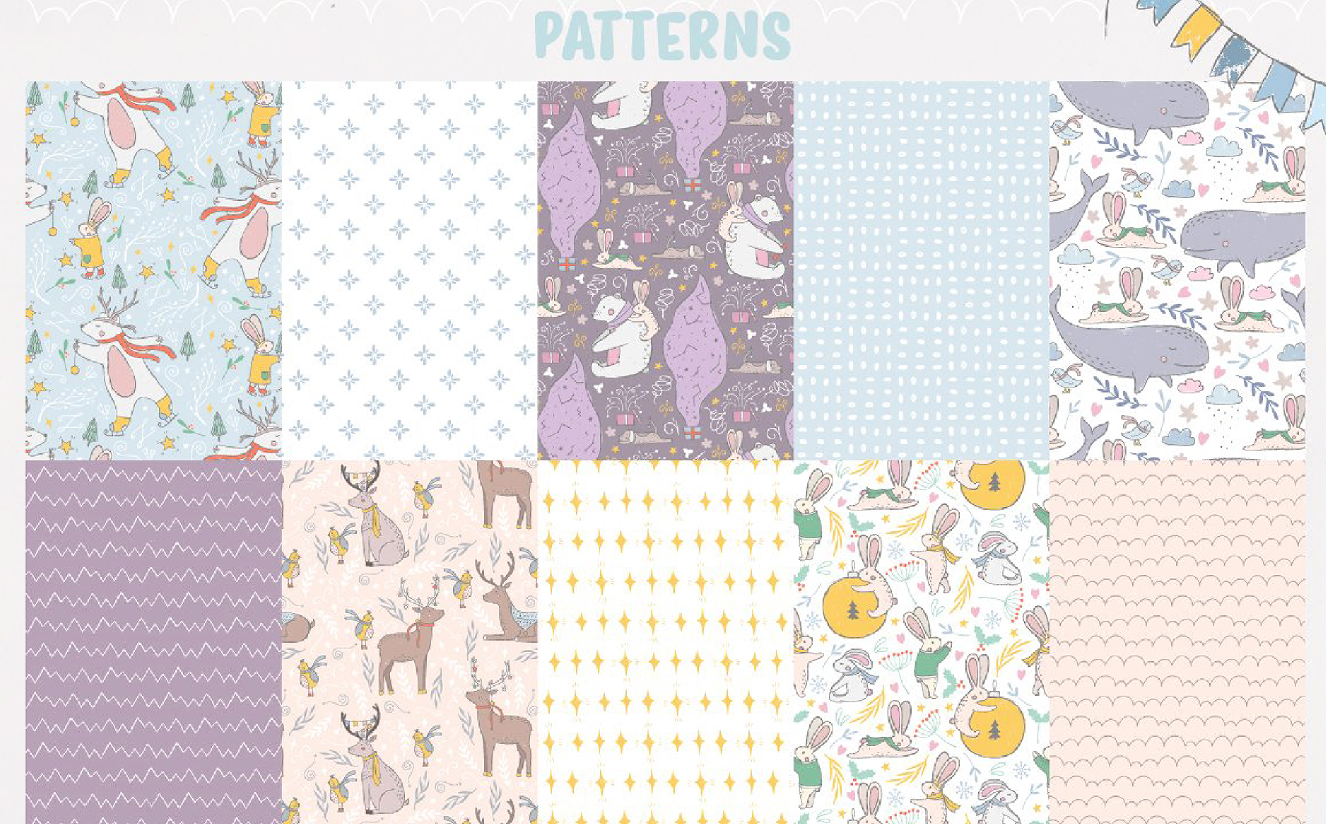 Download Иллюстрация "Northern Winter Collection - Illustration" / Northern Winter Collection - Illustration - Иллюстрация на тему графика winter snow season north northern pattern crd greetings postcard invitation poster print kids baby girl boy book cover magazine wallpaper