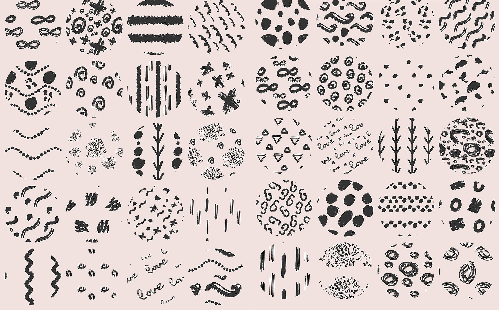 Download Pattern "Brush Blush Pattern" / Brush Blush Pattern - Pattern на тему графика brush blush pattern flower florals dots line circle book cover magazine poster print gold frame frames template dust blog web