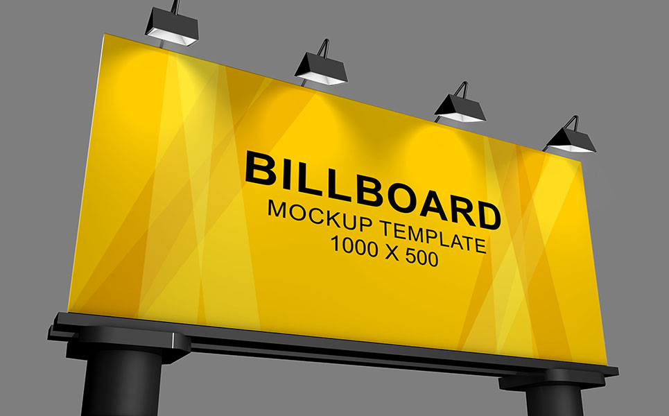 Download Мокап для продукта "Billboard product mockup" / Billboard product mockup - Мокап для продукта на тему графика billboard board poster presentation advertisement marketing
