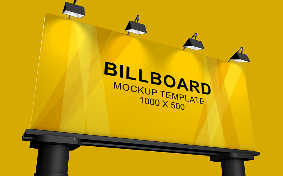 Download Мокап для продукта "Billboard product mockup" / Billboard product mockup - Мокап для продукта на тему графика billboard board poster presentation advertisement marketing