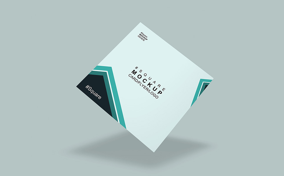 Download Мокап для продукта "Square card product mockup" / Square card product mockup - Мокап для продукта на тему графика card square wedding logo leaflet flyer
