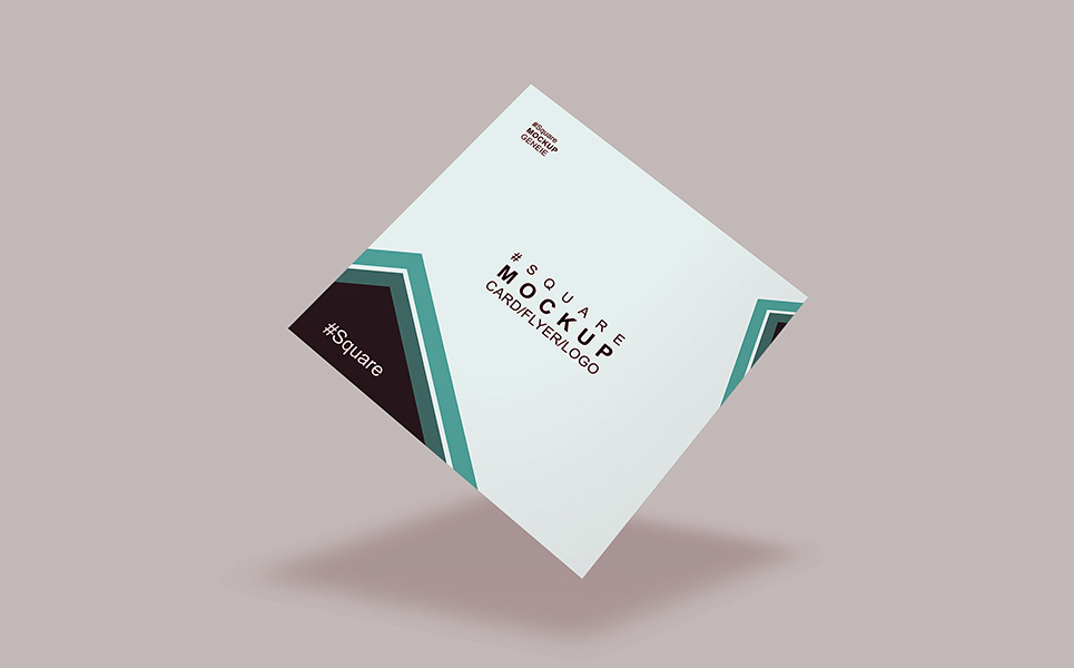 Download Мокап для продукта "Square card product mockup" / Square card product mockup - Мокап для продукта на тему графика card square wedding logo leaflet flyer