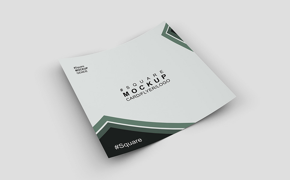Download Мокап для продукта "Square card business card on a flat sruface product mockup" / Square card business card on a flat sruface product mockup - Мокап для продукта на тему графика card square logo leaflet flyer booklet