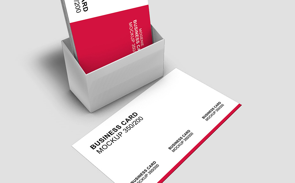 Download Мокап для продукта "Business card in a holder product mockup" / Business card in a holder product mockup - Мокап для продукта на тему графика card business visiting identity marketing