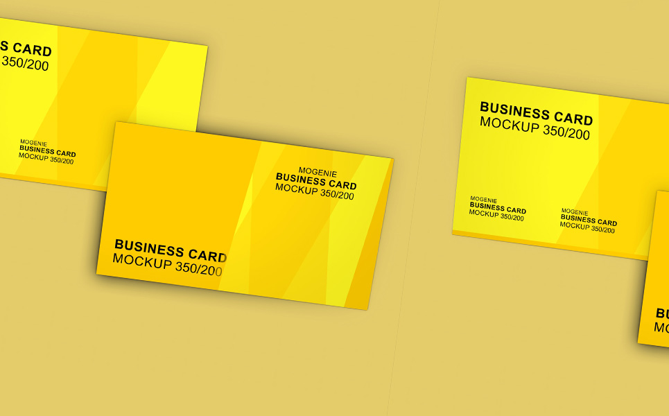 Download Мокап для продукта "Set of two Business cards on a flat surface product mockup" / Set of two Business cards on a flat surface product mockup - Мокап для продукта на тему графика card cards business visiting marketing presentation shwocase