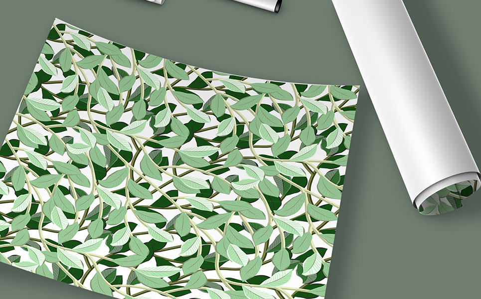 Download Pattern "Awesome Floral Repeat Design with Leaves and Branches Pattern" / Awesome Floral Repeat Design with Leaves and Branches Pattern - Pattern на тему графика branch leaf seamless repeat fabric textile case cover