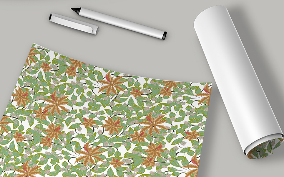 Download Pattern "Hand Drawn Floral Seamless Design Pattern" / Hand Drawn Floral Seamless Design Pattern - Pattern на тему графика leaf floral spring green flower florals frame background fabric textile repeat