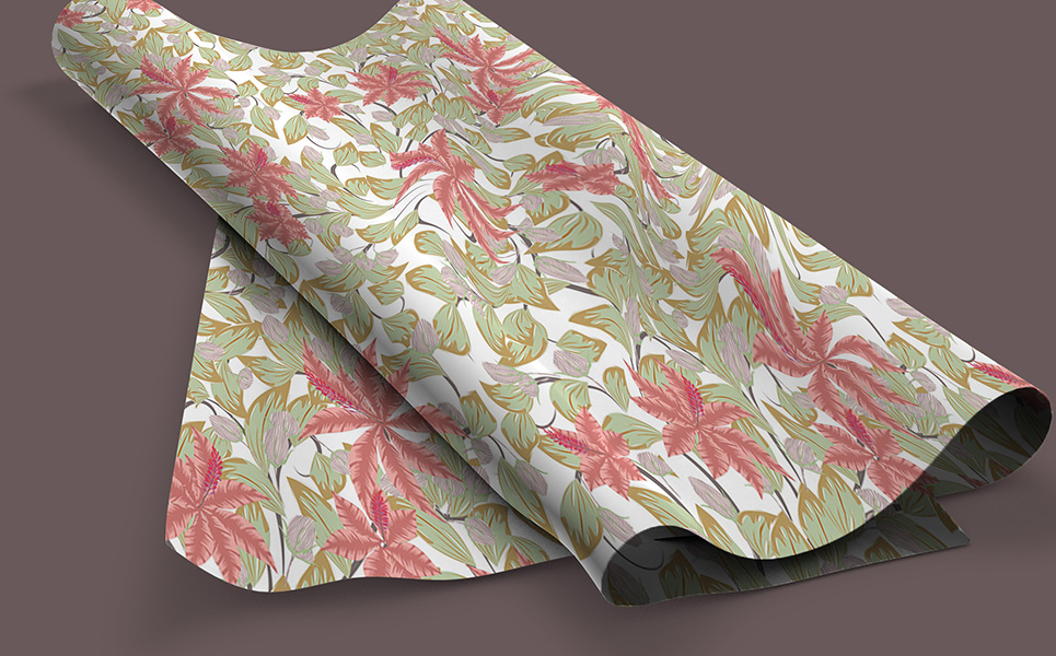 Download Pattern "Hand Drawn Floral Seamless Design Pattern" / Hand Drawn Floral Seamless Design Pattern - Pattern на тему графика leaf floral spring green flower florals frame background fabric textile repeat