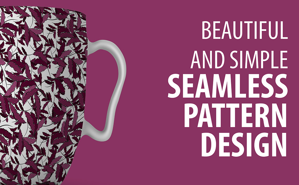 Download Pattern "Abstract Hand Drawn Repeat Design Pattern" / Abstract Hand Drawn Repeat Design Pattern - Pattern на тему графика hand draw abstract repeat leaf floral flowery elegant