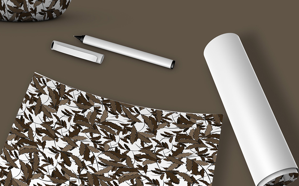 Download Pattern "Abstract Hand Drawn Repeat Design Pattern" / Abstract Hand Drawn Repeat Design Pattern - Pattern на тему графика hand draw abstract repeat leaf floral flowery elegant