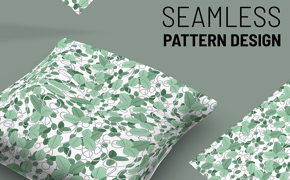 Download Pattern "Hand drawn floral seamless Pattern" / Hand drawn floral seamless Pattern - Pattern на тему графика floral botanical plant leaf stem spring fall warm classical ornamental fabric textile repeat seamless