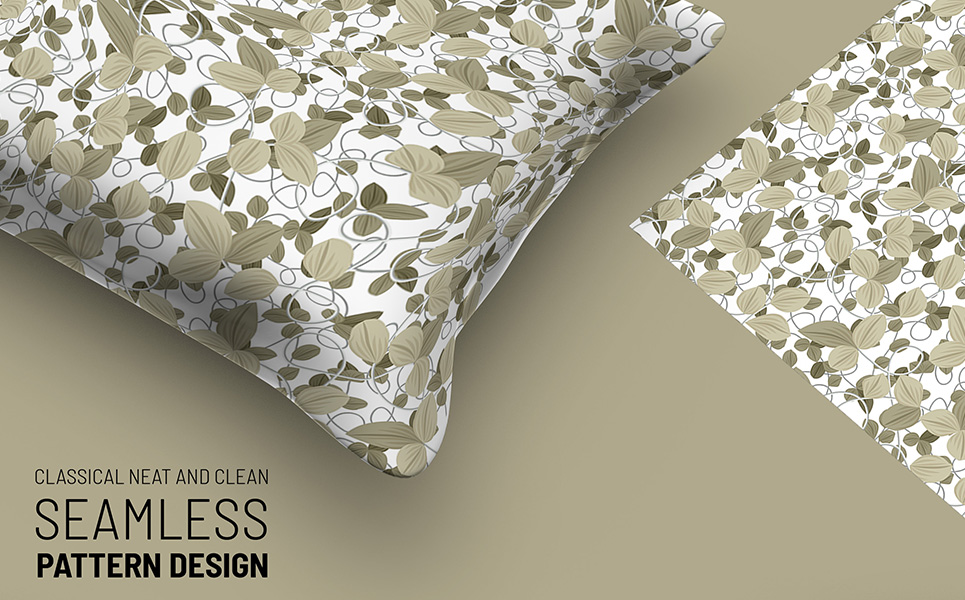 Download Pattern "Hand drawn floral seamless Pattern" / Hand drawn floral seamless Pattern - Pattern на тему графика floral botanical plant leaf stem spring fall warm classical ornamental fabric textile repeat seamless