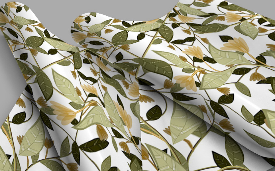 Download Pattern "Botanical seamless Pattern" / Botanical seamless Pattern - Pattern на тему графика fabric leaf plant flower botanical floral flowery florals flora textile pattern surface