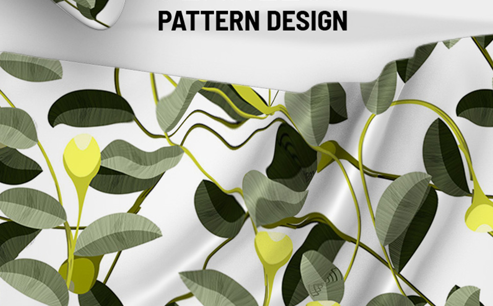 Download Pattern "Set of floral repeat design Pattern" / Set of floral repeat design Pattern - Pattern на тему графика fabric textile surface design pattern repeat floral flower plant branch leaf