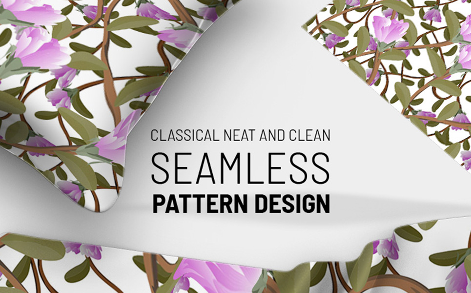 Download Pattern "Awesom floral repeat design Pattern" / Awesom floral repeat design Pattern - Pattern на тему графика fabric pattern textile surface floral flower leaf spring season warm
