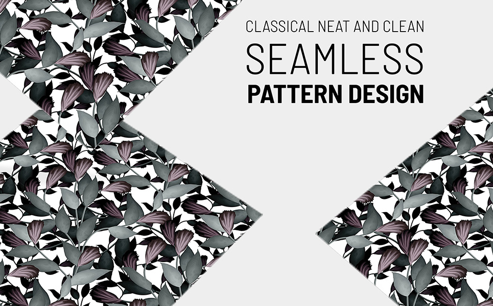 Download Pattern "Elegant hand drawn floral repeat Pattern" / Elegant hand drawn floral repeat Pattern - Pattern на тему графика 