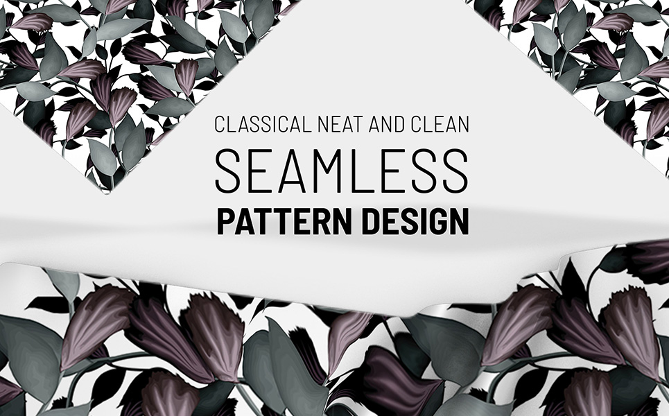 Download Pattern "Elegant hand drawn floral repeat Pattern" / Elegant hand drawn floral repeat Pattern - Pattern на тему графика 