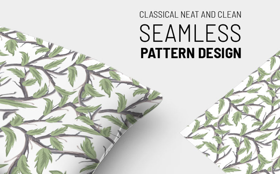 Download Pattern "Hand drawn beautiful floral seamless design Pattern" / Hand drawn beautiful floral seamless design Pattern - Pattern на тему графика green leaf nature plant isolated leaves tree grass garden frame natural symbol environment spring abstract flower flowers blossom pattern beauty