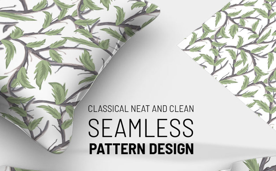 Download Pattern "Hand drawn beautiful floral seamless design Pattern" / Hand drawn beautiful floral seamless design Pattern - Pattern на тему графика green leaf nature plant isolated leaves tree grass garden frame natural symbol environment spring abstract flower flowers blossom pattern beauty
