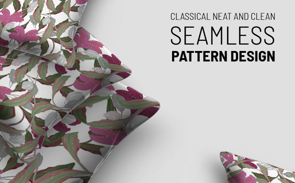 Download Pattern "Seamless hand drawn repeat floral design Pattern" / Seamless hand drawn repeat floral design Pattern - Pattern на тему графика green leaf nature plant isolated leaves tree grass garden frame natural symbol environment spring abstract flower flowers blossom pattern beauty