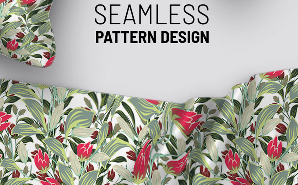 Download Pattern "Abstract flowers and branches seamless design Pattern" / Abstract flowers and branches seamless design Pattern - Pattern на тему графика green leaf nature plant isolated leaves tree grass garden frame natural symbol environment spring abstract flower flowers blossom pattern beauty