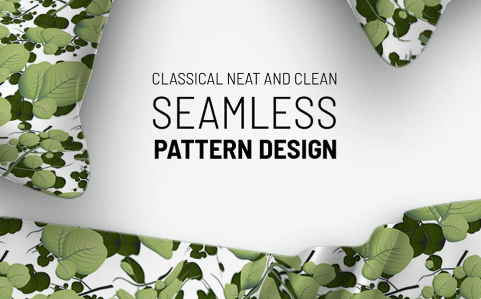 Download Pattern "Beautiful floral flowers and branches seamless design Pattern" / Beautiful floral flowers and branches seamless design Pattern - Pattern на тему графика green leaf nature plant leaves tree grass garden frame natural symbol environment spring abstract flower flowers blossom pattern beauty bloom