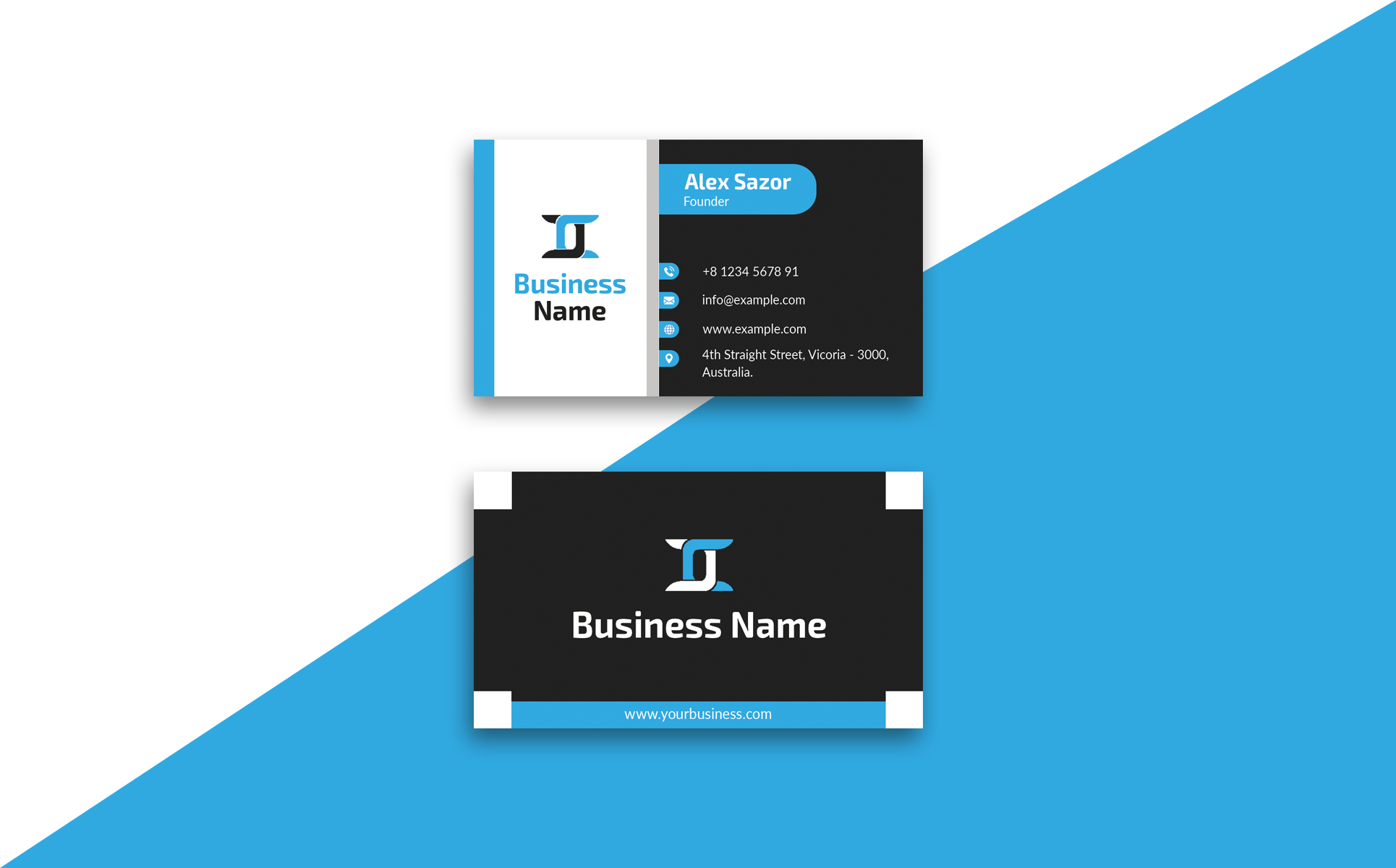 Download Фирменный стиль "Business Card - Corporate Identity Template" / Business Card - Corporate Identity Template - Фирменный стиль на тему графика businesscard businesscarddesign businesscardtemplate business card corporateidentity corporateidentitytemplate minimalbusinesscard visiting branding graphics stationery uniquebusinesscard psd