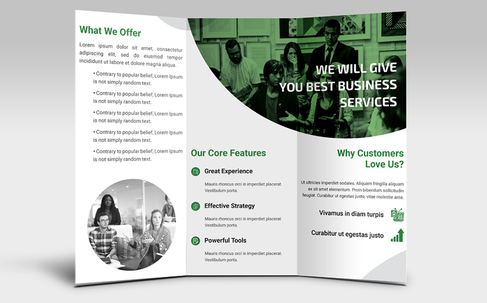 Download Фирменный стиль "Trifold Brochure - Corporate Identity Template" / Trifold Brochure - Corporate Identity Template - Фирменный стиль на тему графика advertising agency branding brochure business businessbrochure clean corporate company creative customizeable financial indesign letter marketing modern multipurpose print printready