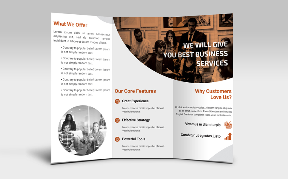 Download Фирменный стиль "Trifold Brochure - Corporate Identity Template" / Trifold Brochure - Corporate Identity Template - Фирменный стиль на тему графика advertising agency branding brochure business businessbrochure clean corporate company creative customizeable financial indesign letter marketing modern multipurpose print printready