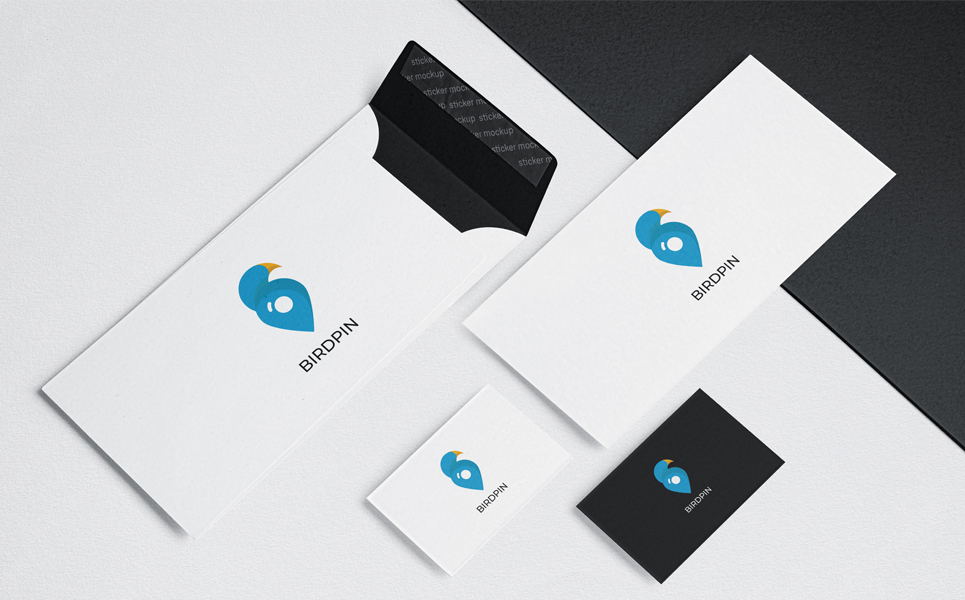 Download Шаблон логотипа "Birdpin Logo Template" / Birdpin Logo Template - Шаблон логотипа на тему графика advertising art logo bird pin booking colorful flying humming humming-bird outdoor nature wing print shop brand