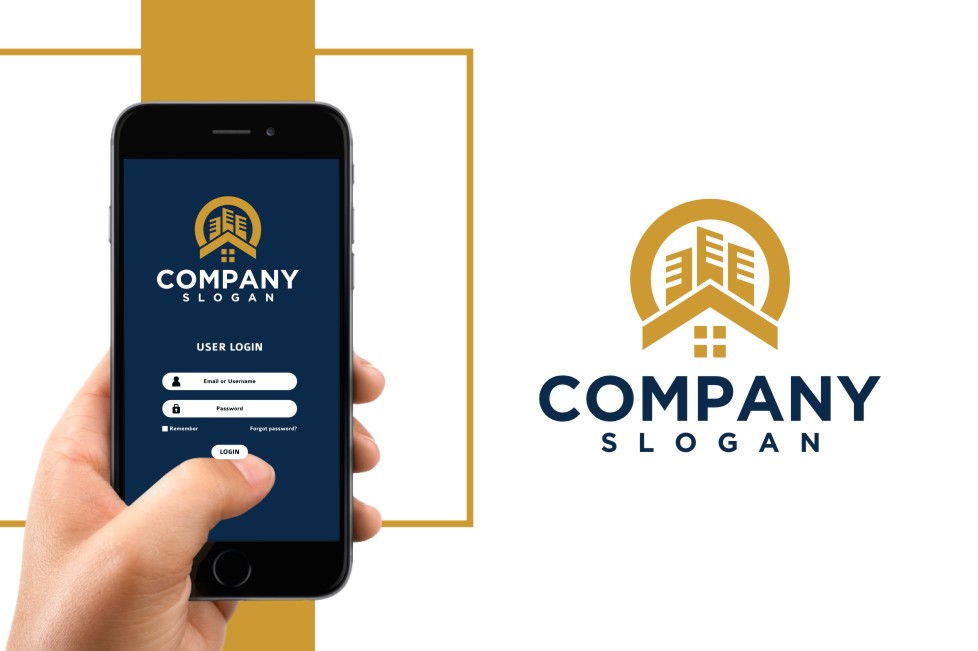 Download Шаблон логотипа "HOME BUILDING ROUNDED Logo Template" / HOME BUILDING ROUNDED Logo Template - Шаблон логотипа на тему графика 