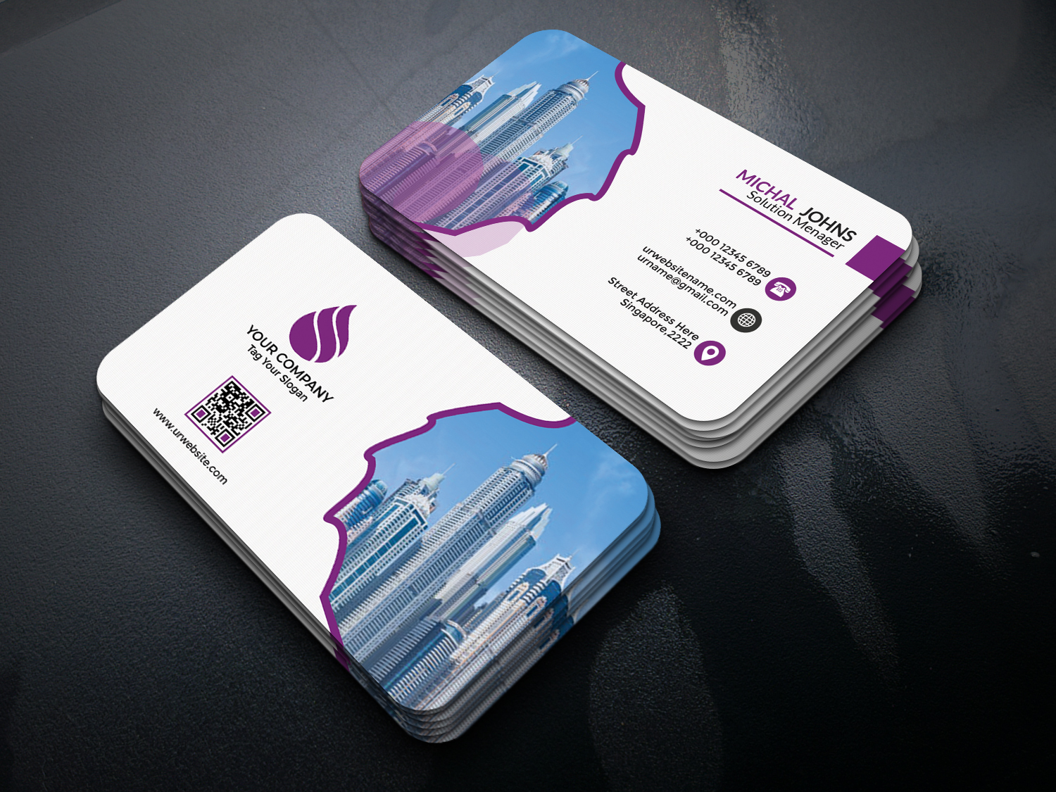 Download Фирменный стиль "Curvy Business Card - Corporate Identity Template" / Curvy Business Card - Corporate Identity Template - Фирменный стиль на тему графика black blue business card design clean corporate creative cyan elegant green line minimalist modern template orange personal photoshop print red