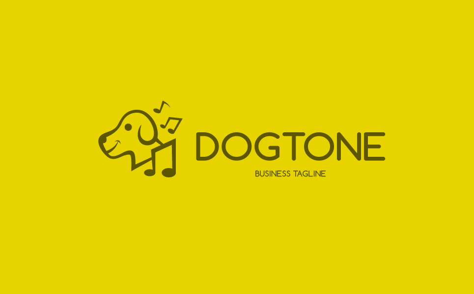 Download Шаблон логотипа "Dog Music Logo Template" / Dog Music Logo Template - Шаблон логотипа на тему графика pet animal dog cute playful song sing music fun happy grooming theraphy media studio entertainment brand branding business company veterinary