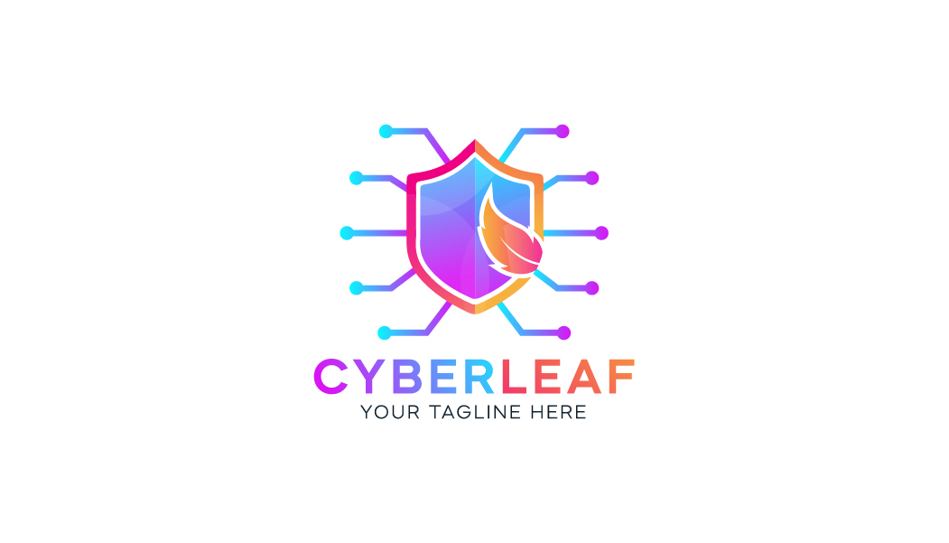 Download Шаблон логотипа "CYBER LEAF ABSTRACT DESIGN Logo Template" / CYBER LEAF ABSTRACT DESIGN Logo Template - Шаблон логотипа на тему графика corporate minimal logotype creative alphabet symbol typography shape letter icon modern identity vector graphic abstract illustration sign trendy logo design