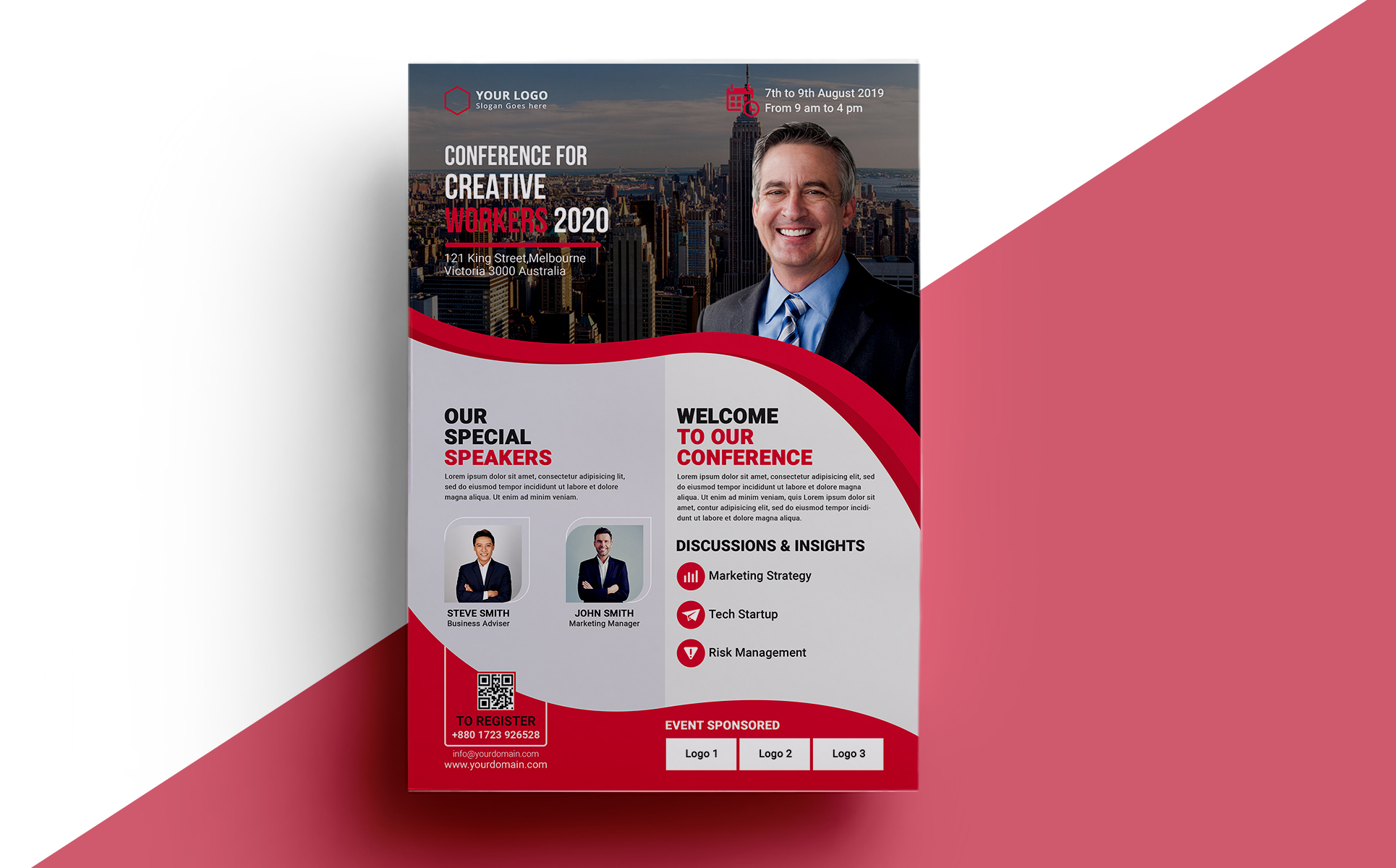 Download Фирменный стиль "CONFERENCE FLYER - Corporate Identity Template" / CONFERENCE FLYER - Corporate Identity Template - Фирменный стиль на тему графика a4 annual business company conference conference flyer convention corporate flyer event expo leaflet magazine marketing meeting multipurpose newspaper pamphlet poster