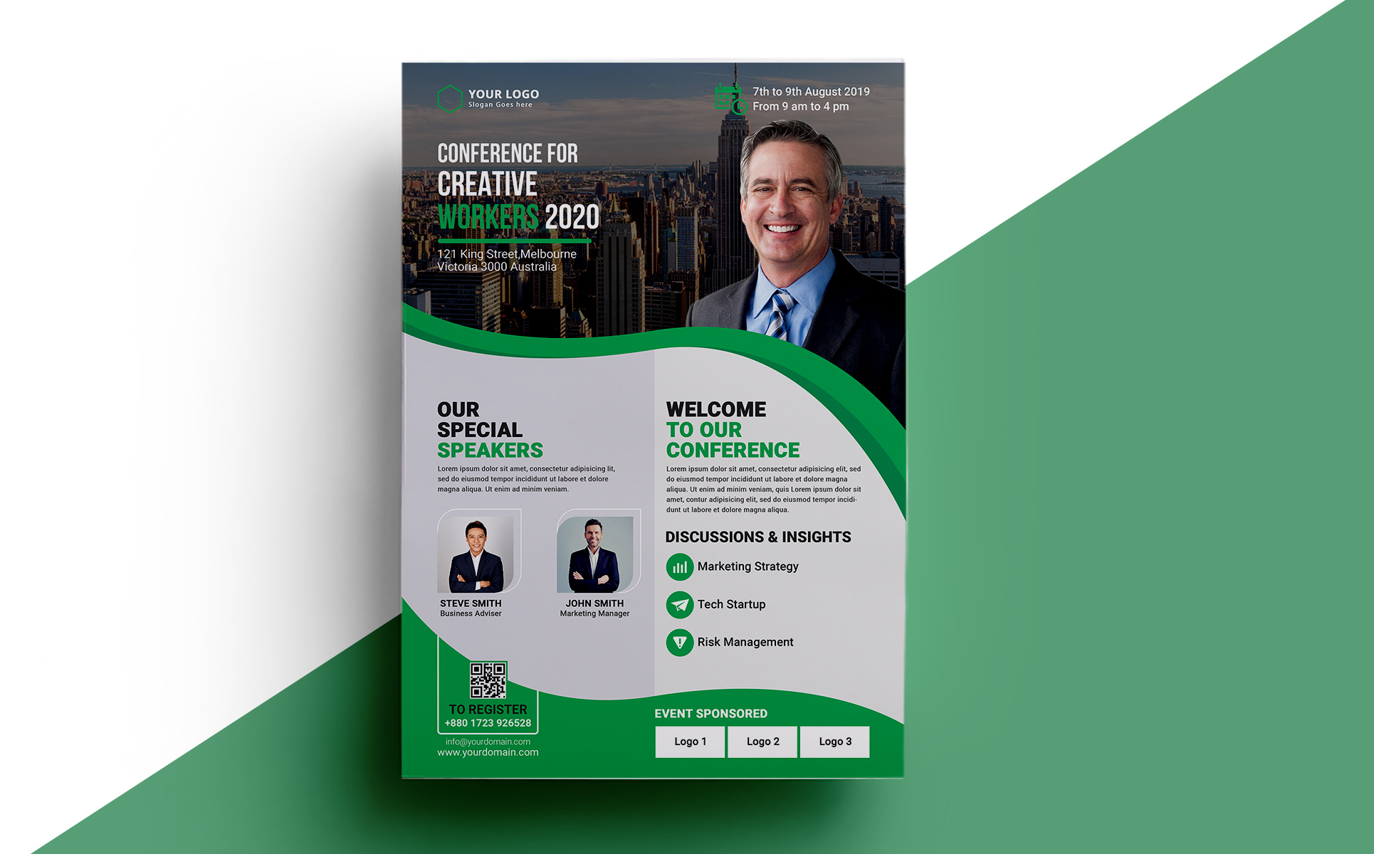 Download Фирменный стиль "CONFERENCE FLYER - Corporate Identity Template" / CONFERENCE FLYER - Corporate Identity Template - Фирменный стиль на тему графика a4 annual business company conference conference flyer convention corporate flyer event expo leaflet magazine marketing meeting multipurpose newspaper pamphlet poster