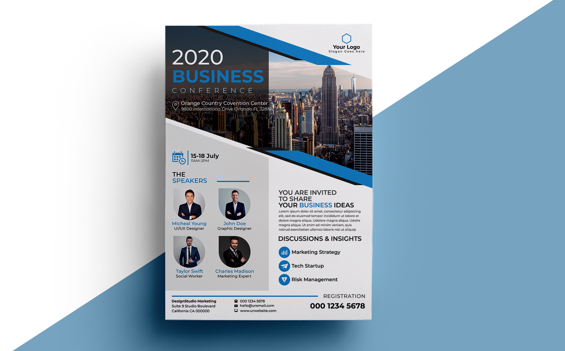 Download Фирменный стиль "CONFERENCE FLYER - Corporate Identity Template" / CONFERENCE FLYER - Corporate Identity Template - Фирменный стиль на тему графика a4 annual business company conference conference flyer convention corporate flyer event expo leaflet magazine marketing meeting multipurpose newspaper pamphlet poster