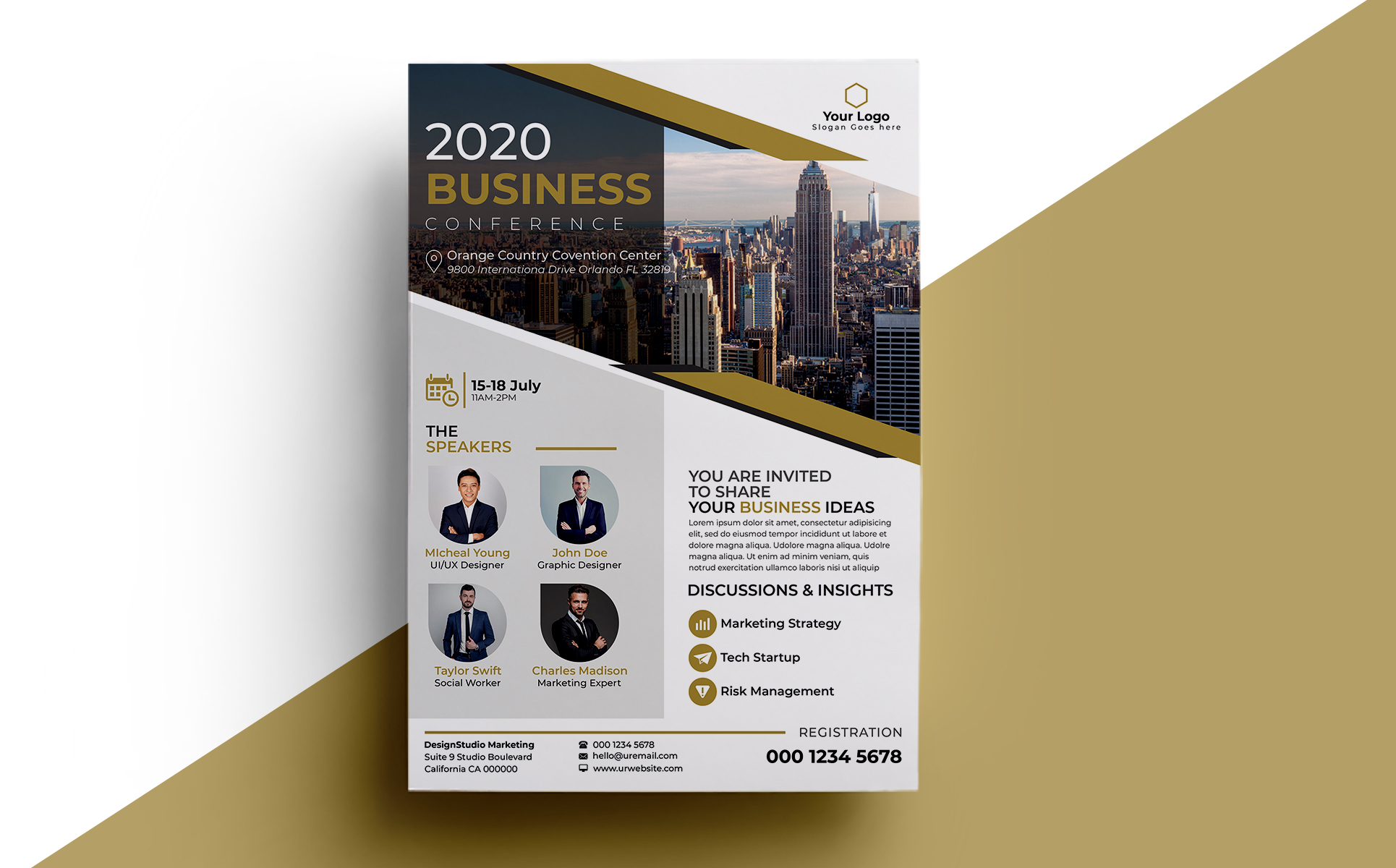 Download Фирменный стиль "CONFERENCE FLYER - Corporate Identity Template" / CONFERENCE FLYER - Corporate Identity Template - Фирменный стиль на тему графика a4 annual business company conference conference flyer convention corporate flyer event expo leaflet magazine marketing meeting multipurpose newspaper pamphlet poster
