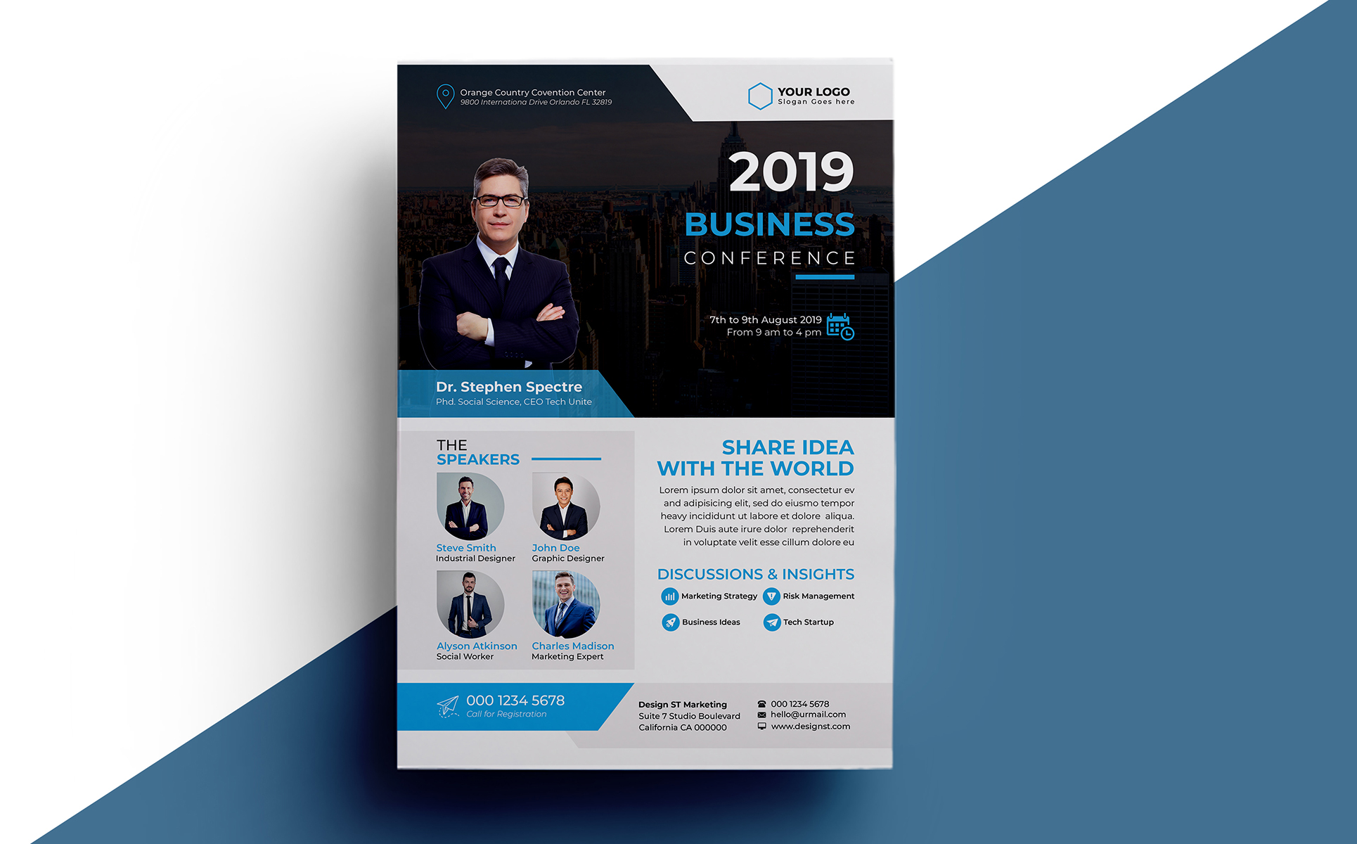 Download Фирменный стиль "CONFERENCE FLYER 02 - Corporate Identity Template" / CONFERENCE FLYER 02 - Corporate Identity Template - Фирменный стиль на тему графика a4 annual business company conference conference flyer convention corporate flyer event expo leaflet magazine marketing meeting multipurpose newspaper pamphlet poster