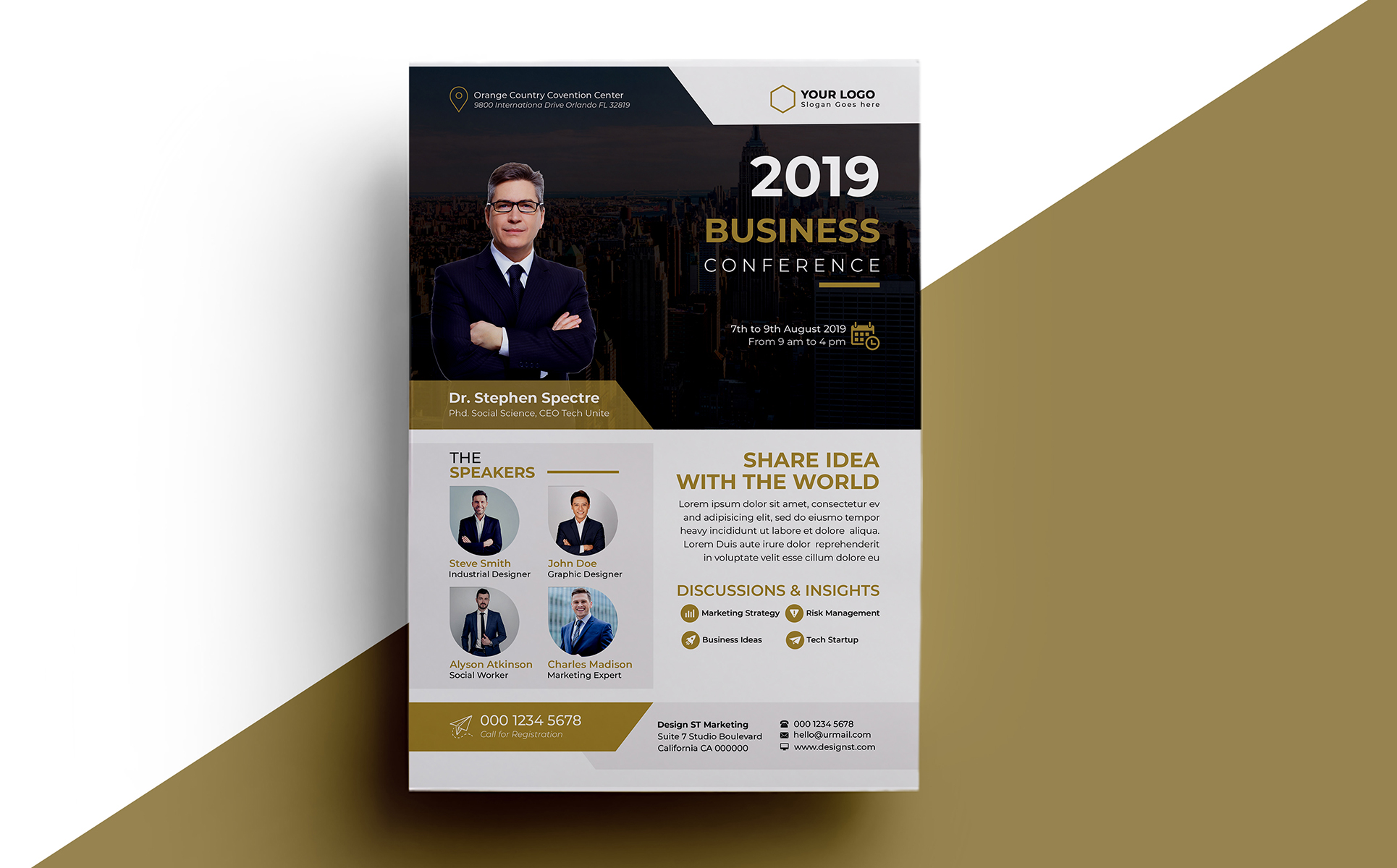 Download Фирменный стиль "CONFERENCE FLYER 02 - Corporate Identity Template" / CONFERENCE FLYER 02 - Corporate Identity Template - Фирменный стиль на тему графика a4 annual business company conference conference flyer convention corporate flyer event expo leaflet magazine marketing meeting multipurpose newspaper pamphlet poster