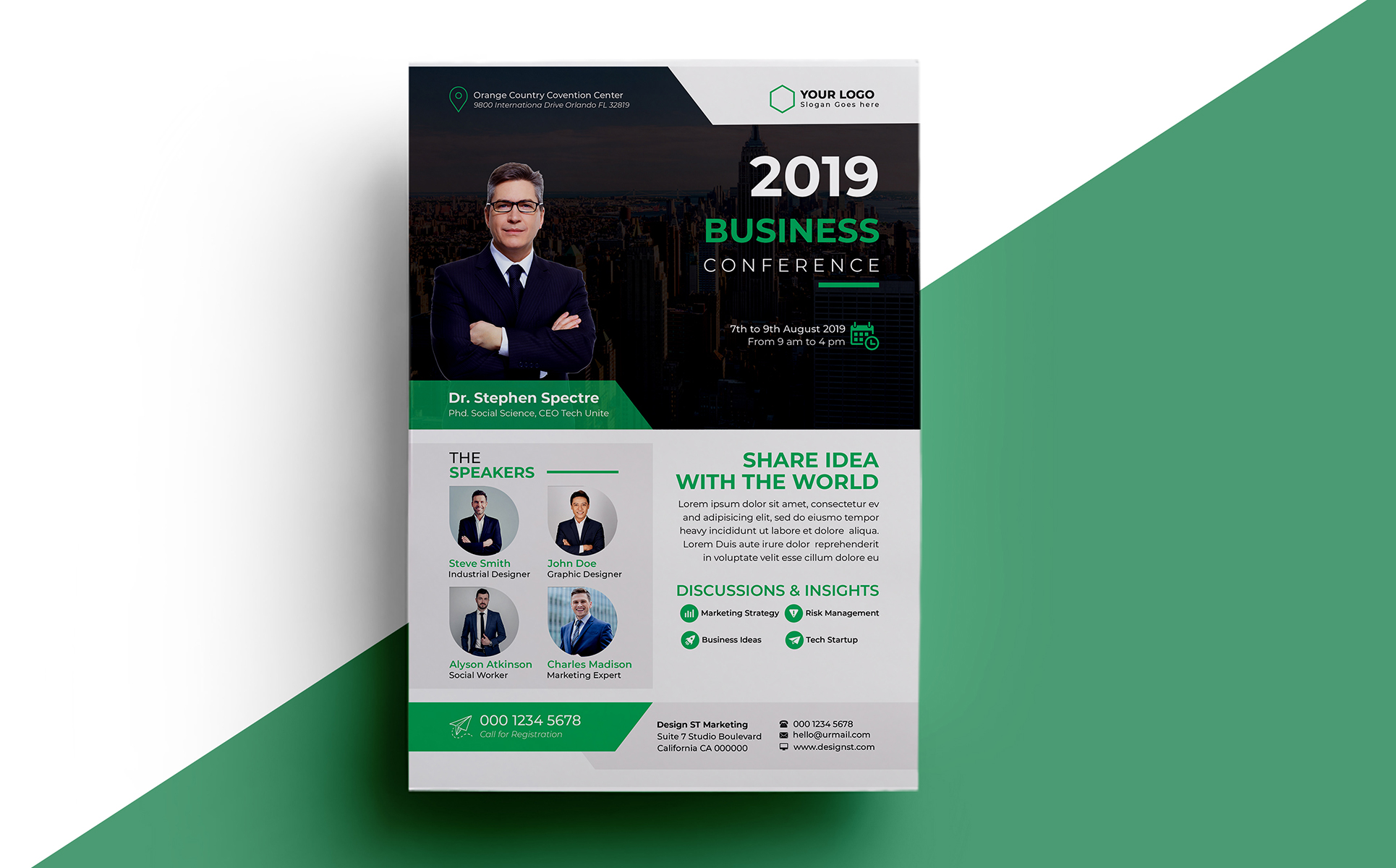 Download Фирменный стиль "CONFERENCE FLYER 02 - Corporate Identity Template" / CONFERENCE FLYER 02 - Corporate Identity Template - Фирменный стиль на тему графика a4 annual business company conference conference flyer convention corporate flyer event expo leaflet magazine marketing meeting multipurpose newspaper pamphlet poster