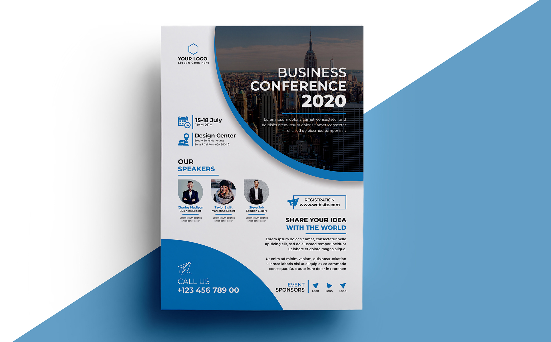 Download Фирменный стиль "CONFERENCE FLYER 03 - Corporate Identity Template" / CONFERENCE FLYER 03 - Corporate Identity Template - Фирменный стиль на тему графика a4 annual business company conference conference flyer convention corporate flyer event expo leaflet magazine marketing meeting multipurpose newspaper pamphlet poster