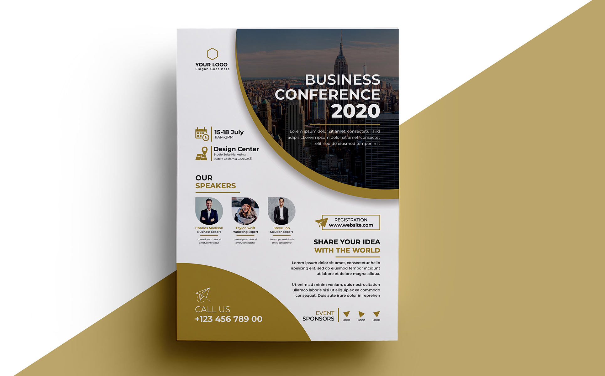Download Фирменный стиль "CONFERENCE FLYER 03 - Corporate Identity Template" / CONFERENCE FLYER 03 - Corporate Identity Template - Фирменный стиль на тему графика a4 annual business company conference conference flyer convention corporate flyer event expo leaflet magazine marketing meeting multipurpose newspaper pamphlet poster