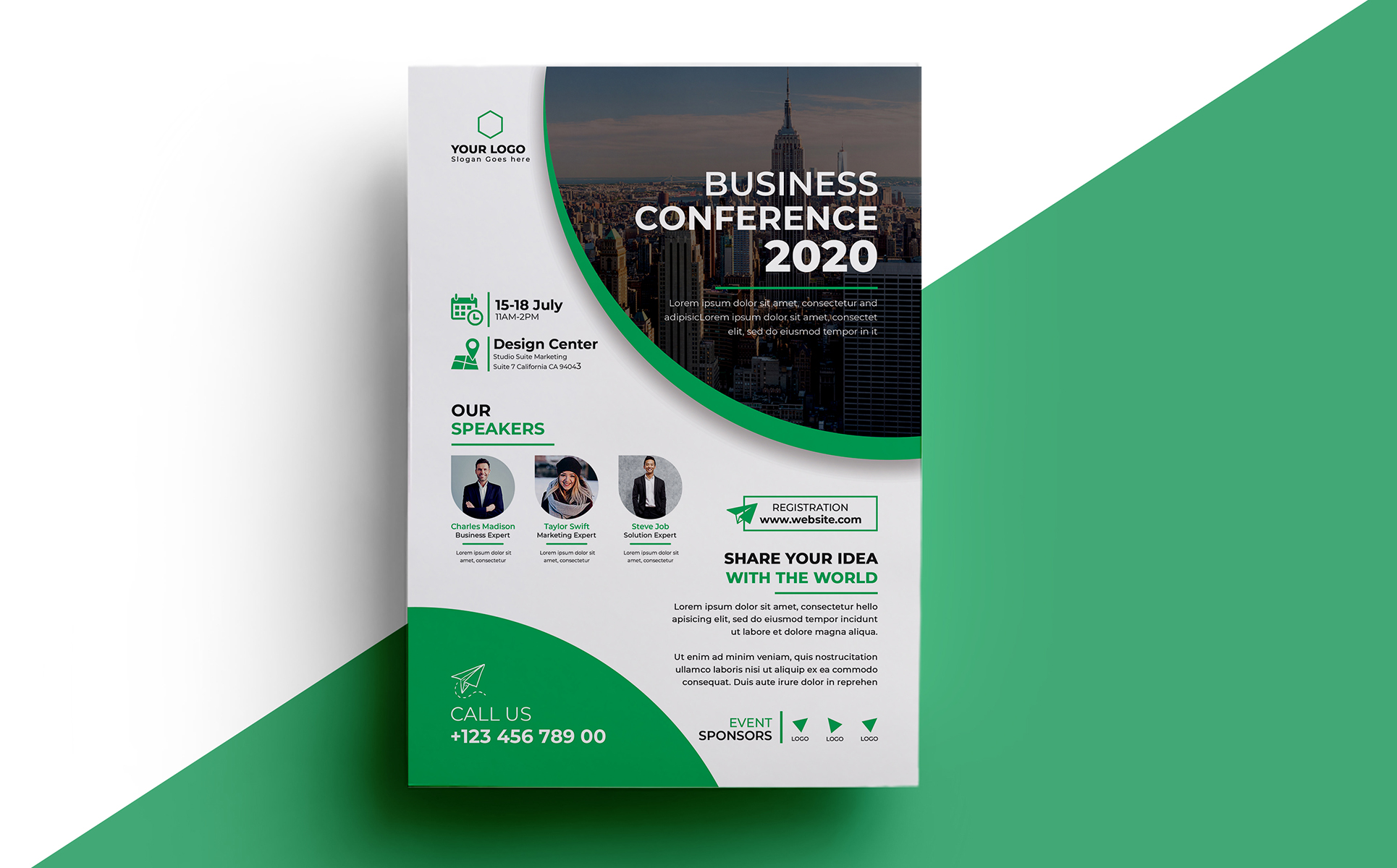 Download Фирменный стиль "CONFERENCE FLYER 03 - Corporate Identity Template" / CONFERENCE FLYER 03 - Corporate Identity Template - Фирменный стиль на тему графика a4 annual business company conference conference flyer convention corporate flyer event expo leaflet magazine marketing meeting multipurpose newspaper pamphlet poster