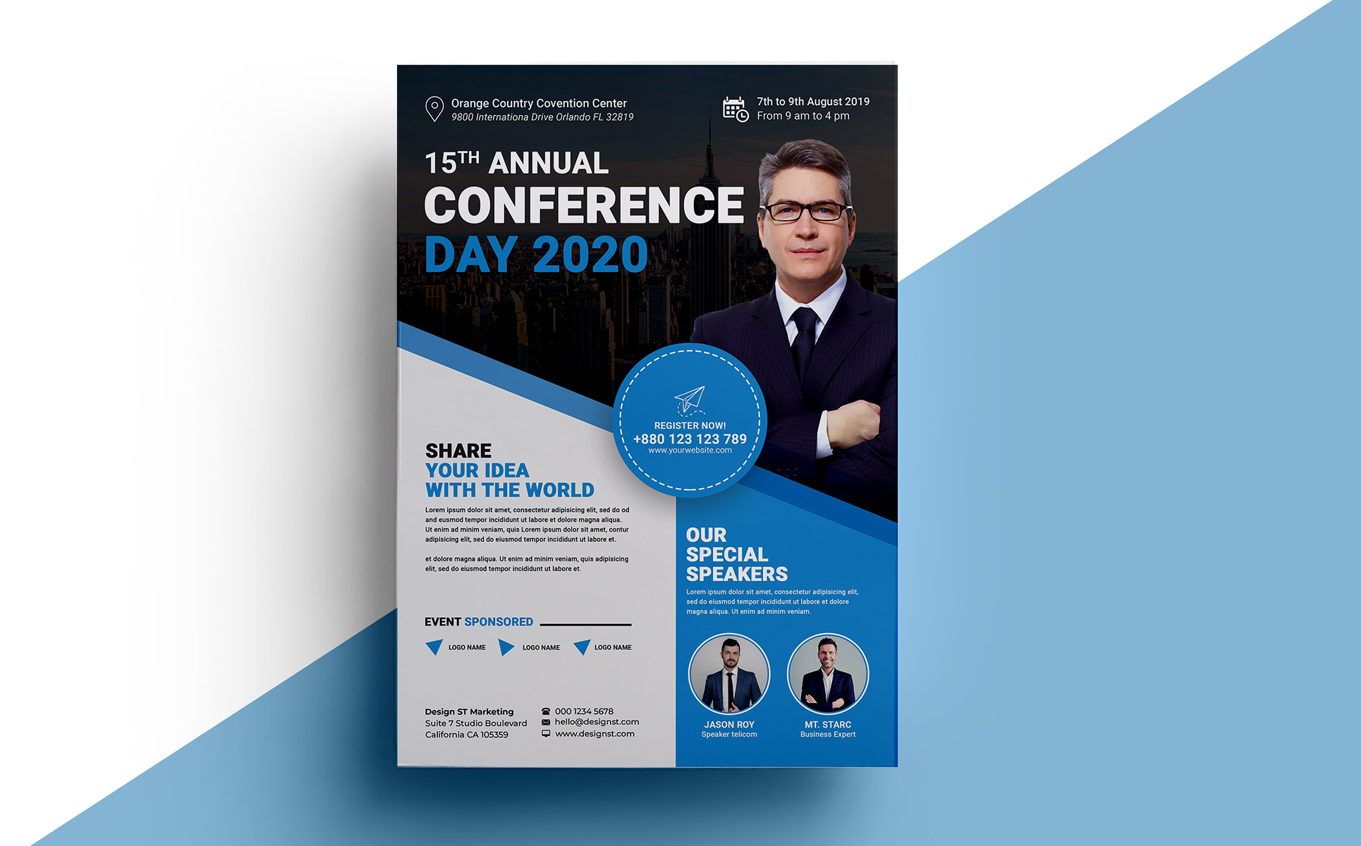 Download Фирменный стиль "CONFERENCE FLYER 05 - Corporate Identity Template" / CONFERENCE FLYER 05 - Corporate Identity Template - Фирменный стиль на тему графика 